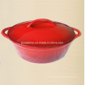 Esmalte Acabamento Ferro Fundido Cookware Caçarola Tamanho 27X21.5cm